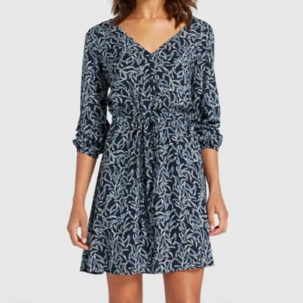 NWT Draper James Fern Print Popover Dress, size 14